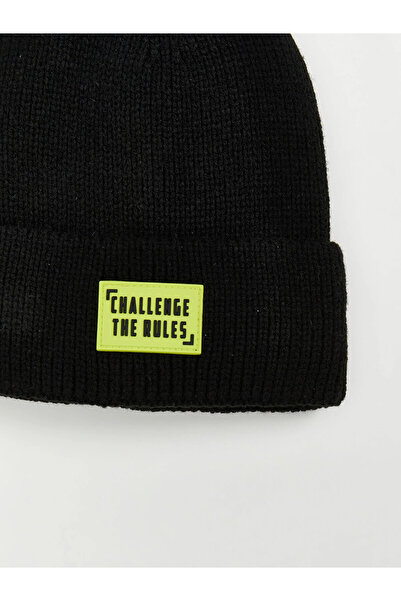 LC Waikiki Lcw Accessories Black Printed Boy's Beret