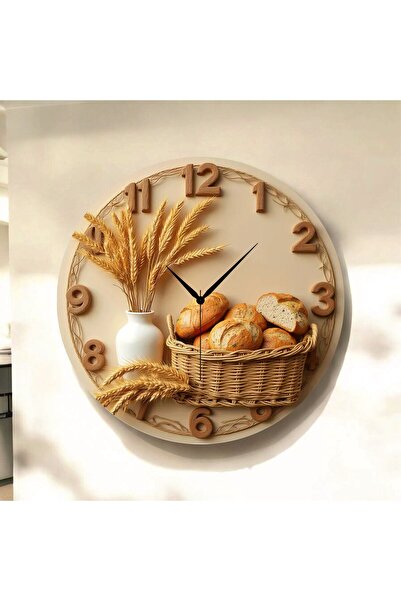 AA Shop Ekmek Fırın Renkli Baskı Desenli Sayılı Yılbaşı Hediyelik Ahşap Sessi...