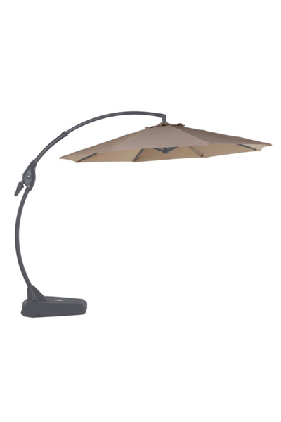 Living Accents مظلة خارجية معلقة بإطار من الألومنيوم القوي مع قاعدة بطول 3 أمتار