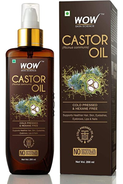 WOW 100% Pure Castor Oil from Skin Science - Cold Pressed - for Stronger Hair...