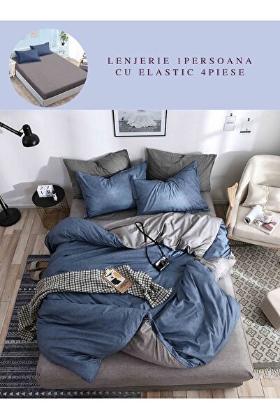 CHIRASO CHIRASO Linen, Satin Cotton, 1 person, ELASTIC Sheet 140x200cm, Pillowcase 155x200, 2 Pillowcases