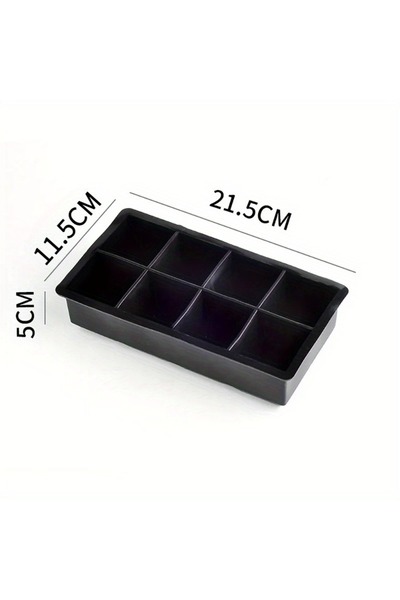 Choice1 8 girds 4/6/8 Grid Large Silicone Ice Cube Tray Mold, Food Grade Square Ice Maker, DIY Frozen Bevera