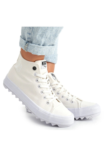 Big Star Shoes Adidaje înalte pentru femei pe o talpă mare stea mare FF274241 White 37