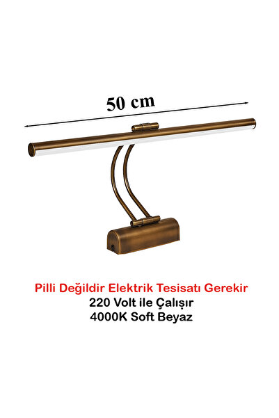 Merwish Flute Led Sconce 50 cm 4000K Soft White Bathroom Table Desk Wall Lighting Lamp