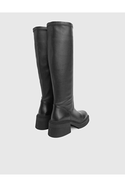 İLVİ Portia Hakiki Deri Strech Siyah Kadın Çizme