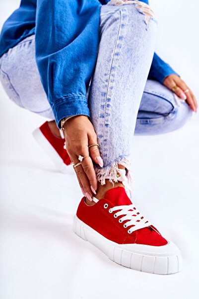 BOTO Women's sneakers on red platform 38
