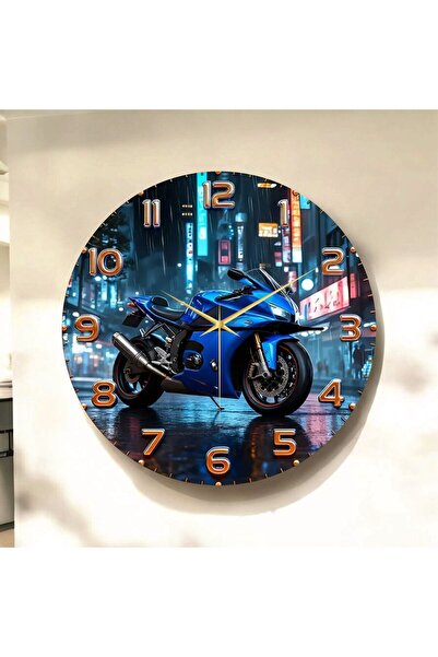 AA Shop Motor Renkli Baskı Desenli Sayılı Yılbaşı Hediyelik Ahşap Sessiz Tabl...