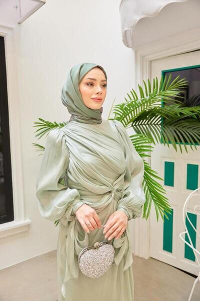 Hülya Keser Janjan Kumaş Şal - Mint Yeşil