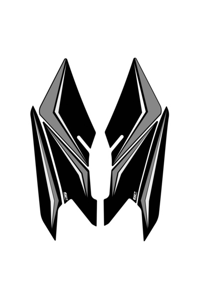 GP KOMPOZİT Honda PCX 125 / 150 2025 Uyumlu Yan Ayak Pad Gri