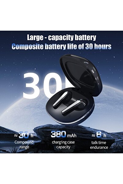 Generic Smart Gaming Earphones with Motion Sensor True Wireless Bluetooth 5.4 with Touch Screen Case