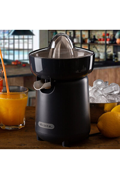 ARIETE Presă de citrice BREAKFAST 0417/00, 40W, Capac, Conuri detașabile, Deschide și închide gura de scurgere, Gri închis
