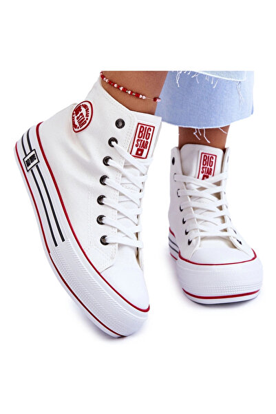 Big Star Shoes Tenisi femei cu platforma Big Star LL274185 White 37