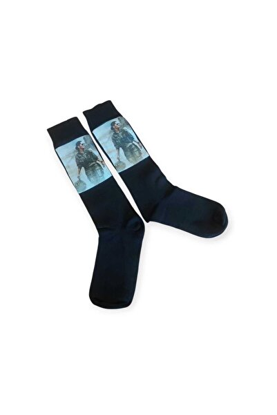 kho military design Black Color Women's Knee High Socks (Women's Pilot Printed)
