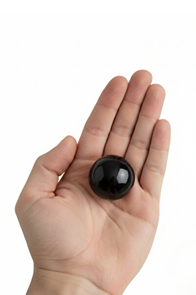 MegaVitrin 5 Pcs Porcelain Ball Knob Black Children's Room Furniture Handle Ceramic Single Screw Drawer Handle (30 mm)