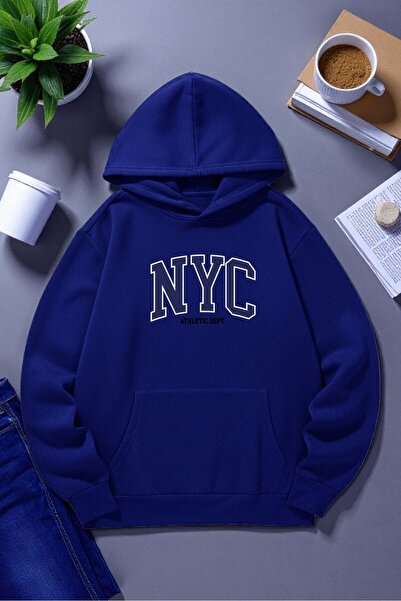 uyguntarz Unisex Nyc Design Printed Hooded Sweatshirt