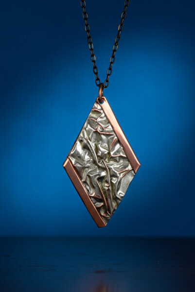 OSMANLI GÜMÜŞ Women's Copper Necklace - White Star Dust Model Copper Women's Necklace