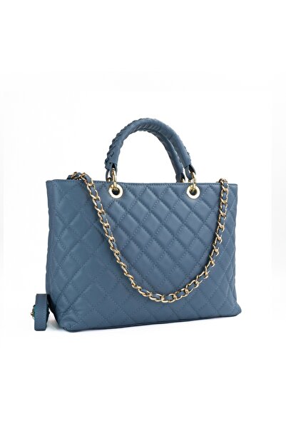 Posete Fagaras Georgie Leather Purse - Light Blue, 3 Compartments, 3 Pockets,...