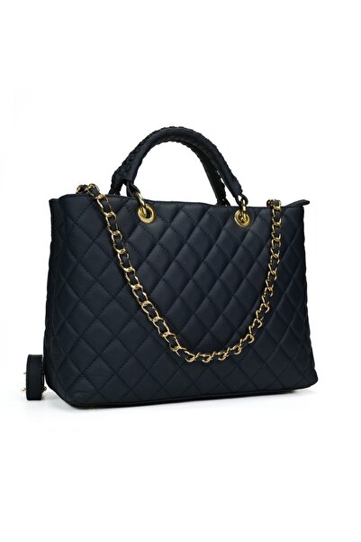 Posete Fagaras Georgie Leather Purse - Navy Blue, 3 Compartments, 3 Pockets, ...