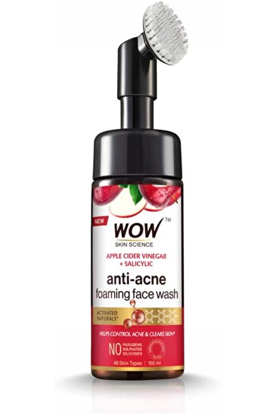 WOW Skin Science Apple Cider Vinegar Foaming Face Wash (Built-in Brush) - 150 ml