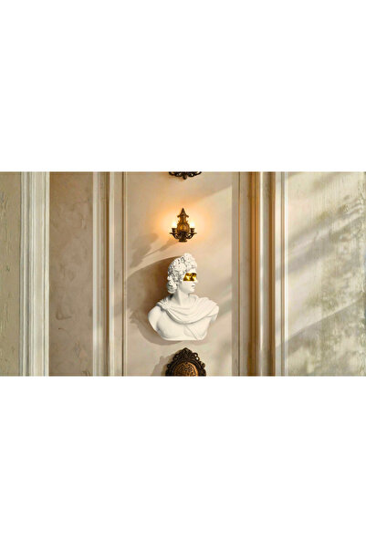 Yaratıcı sanatlar atölyesi Duvar Büstü Apollo Duvar Heykeli Dekoratif Asma Büyük Boy Duvar Heykelleri Mitolojik Duvar Büstü