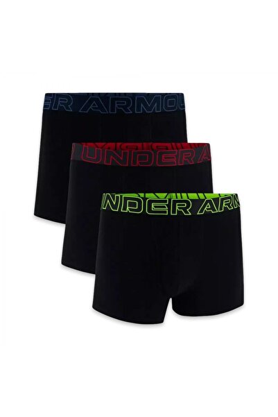 Under Armour 1383891 Ua Cotton Solid 3 In 3Pk Boxer Siyah Erkek Iç Giyim