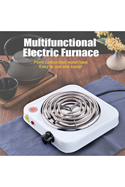 Denx موقد دينيكس الكهربائي حلزوني عين وحدة بقوة 1000وات لون ابيض موديل رقم DX2800