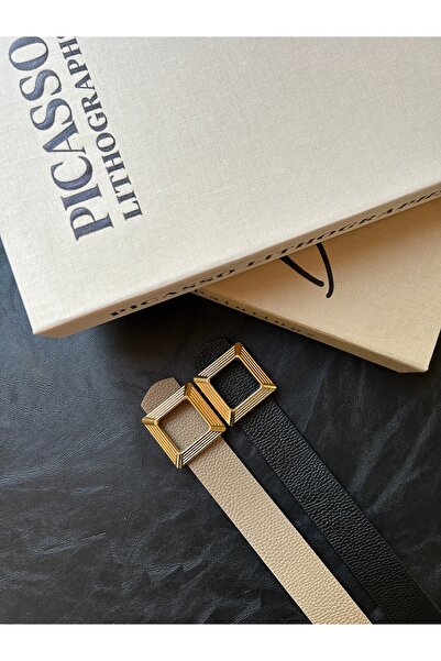 LİA KEMER حزام ذهبي مربع الشكل مكون من قطعتين، حزام خصر، حزام معطف، حزام فستا...