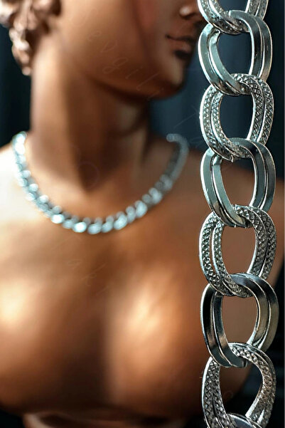 SEVGİLİ TAKI Milky Way / Spaceway Design Silver Steel Chain Necklace |   Sirius Series