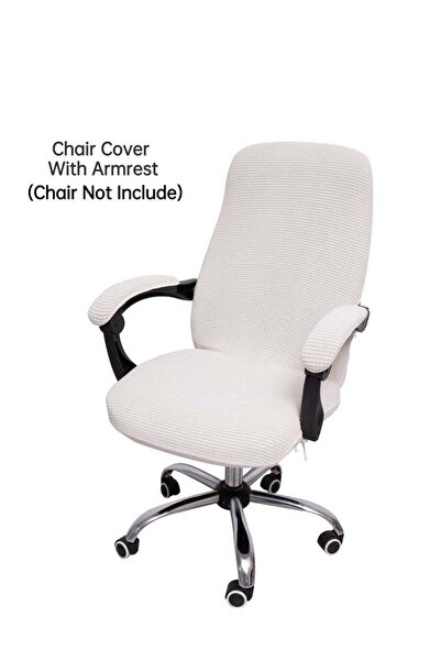 Generic غطاء كرسي الكمبيوتر المكتبي قابل للإزالة والغسل، مع أغطية مسند الذراع...