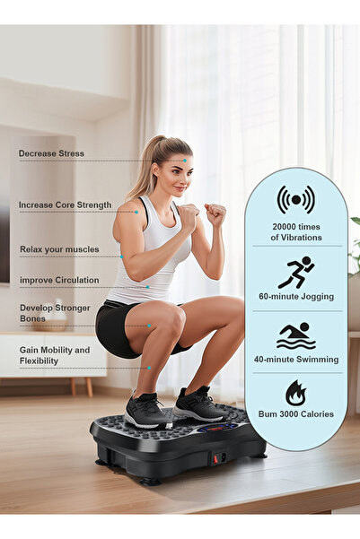 Generic White Vibration Plate Fitness Platform Exercise Machine | Whole Body Viberation