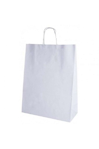 MSG PACKAGING Set of 20 Paper gift bags, Paper gift bag, 32x12x41 cm, WHITE
