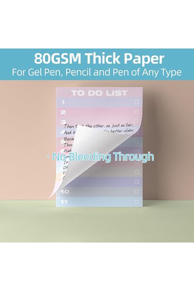 COOYA Rainbow Hued To-Dos Note Pads 4x6 Inch, 6 Pack - 30 Sheets per Pad for Time Management, Planner