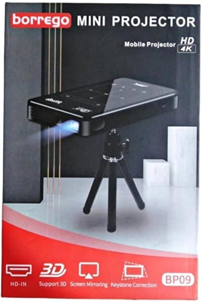 Generic Borregoo Portable Mini Smart Projector P09 - 4K ULTRA HD