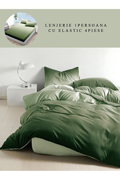 CHIRASO CHIRASO Linen, Satin Cotton, 1 person, ELASTIC Sheet 140x200cm, Pillowcase 155x200, 2 Pillowcases