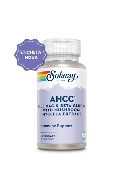Solaray Supliment alimentar AHCC plus NAC & Beta Glucan Solaray, Secom 30 cap...