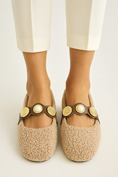 Beyond Women's Mink Coin Buckle Ballerinas Byndvt05