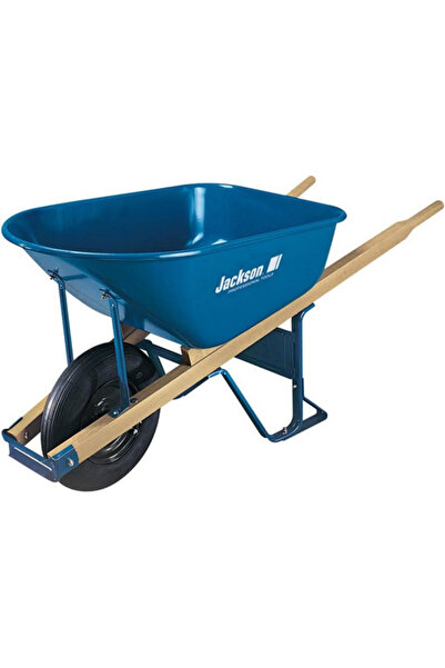 Jackson عربة يدوية متينة من الفولاذ للمقاولين المحترفين سعة 6 قدم مكعب