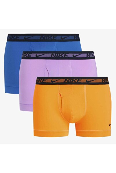 Nike Dri Fit Ultra Stretch 3 Pack Micro 3-пакет коротких боксерів помаранчевого, синього та лілового кольорів