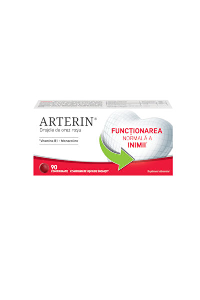 perrigo Arterin, Orez cu drojdie roșie (Monacolin K) și vitamina B1, Perrigo,...