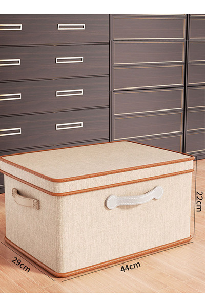 Generic Foldable Storage Box 2-Piece Set, Large Capacity Oxford Fabric Organizer Bag with Lid