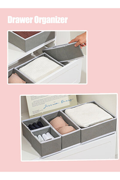 Generic منظم أدراج للملابس، عبوة من 12 صندوقًا قابلًا للطي لتقسيم الملابس