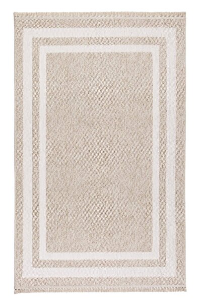 AYTEO HALI Comfort 19207D VİZON KREM Yumuşak Ve Parlak Tuşeli Modern Bukle Halı