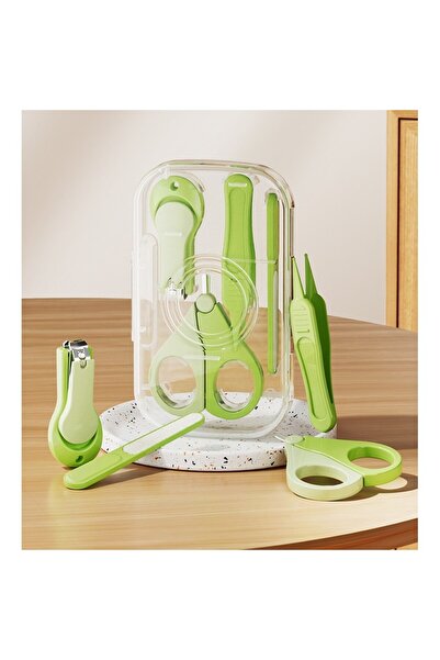 Flippy 4-in-1 Baby Nail Care Set, Flippy, Textured Storage Box, 0-6 yrs, 13.6x8x2 cm, Green