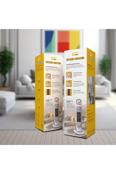 Denx DX2605 2000W Electric Heater, 45° Rotation for Even Heat Distribution