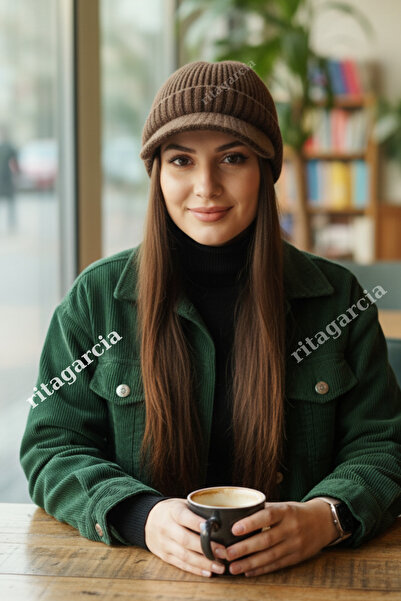 Ritagarcia Premium Soft Örgü Şapka / Bere - Siperli Kışlık Cap Şapka