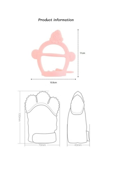 Generic Baby Teether bracelet and glove set,Baby Bracelet Teether,Baby Hand Teether Toys(Pink)