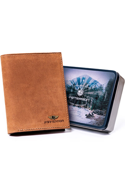 Other Large, vertical men's wallet made of genuine leather - Peterson