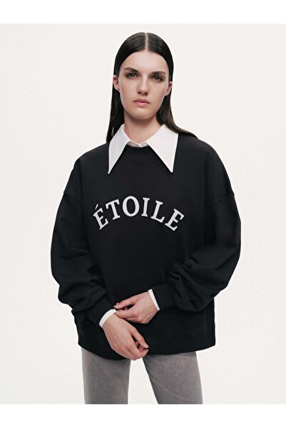 Nocturne Dokuma Yazılı Sweatshirt