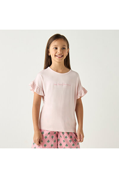 Juniors Printed T-Shirt and Shorts Set