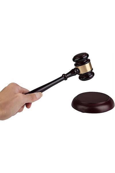 COOYA Wood Gavel, Wooden Handcrafted, Wood Gavel Sound Block For Lawyer Judge Auction Sale